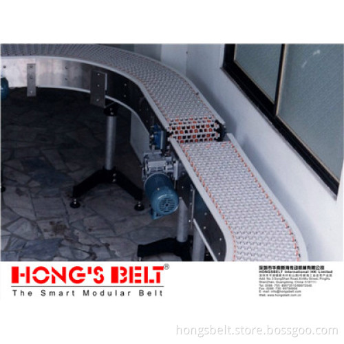 The Curved Food Grade Modular Belt (HS-300B)